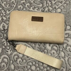 Wrangler Beige Wristlet Wallet